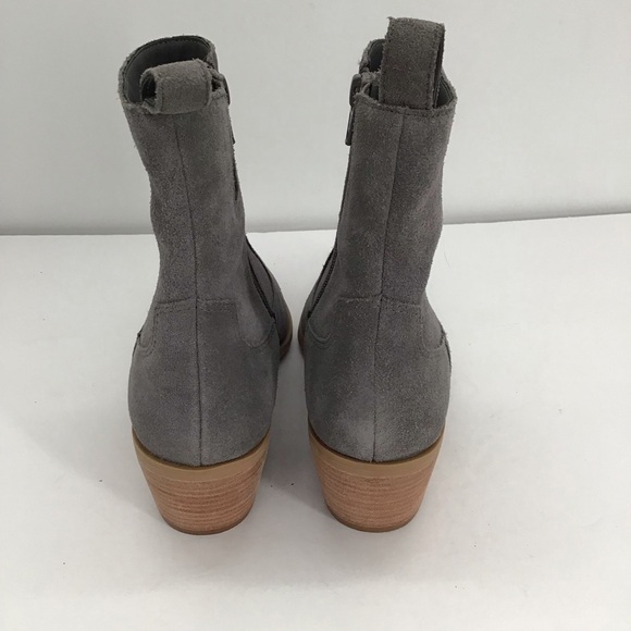 Lisa Vicky Steady Western Ankle Bootie In Stone Casual Block Heel NWOT Size 7 - Picture 7 of 11